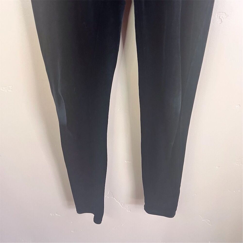 Spanx Womens High-Waisted Seamless Velvet Velour Ankle Leggings Black Size Small - Picture 6 of 8